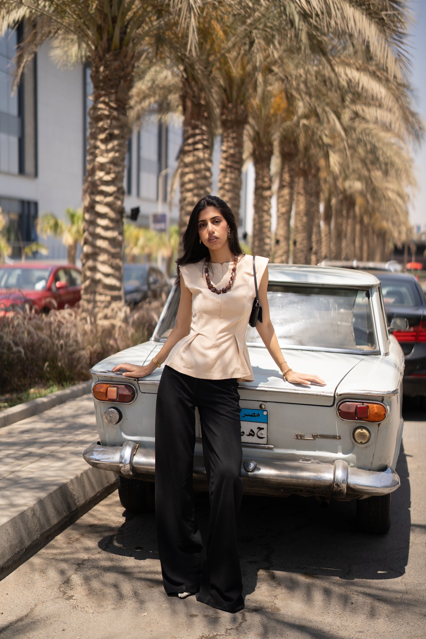 BELTED BLACK TROUSER