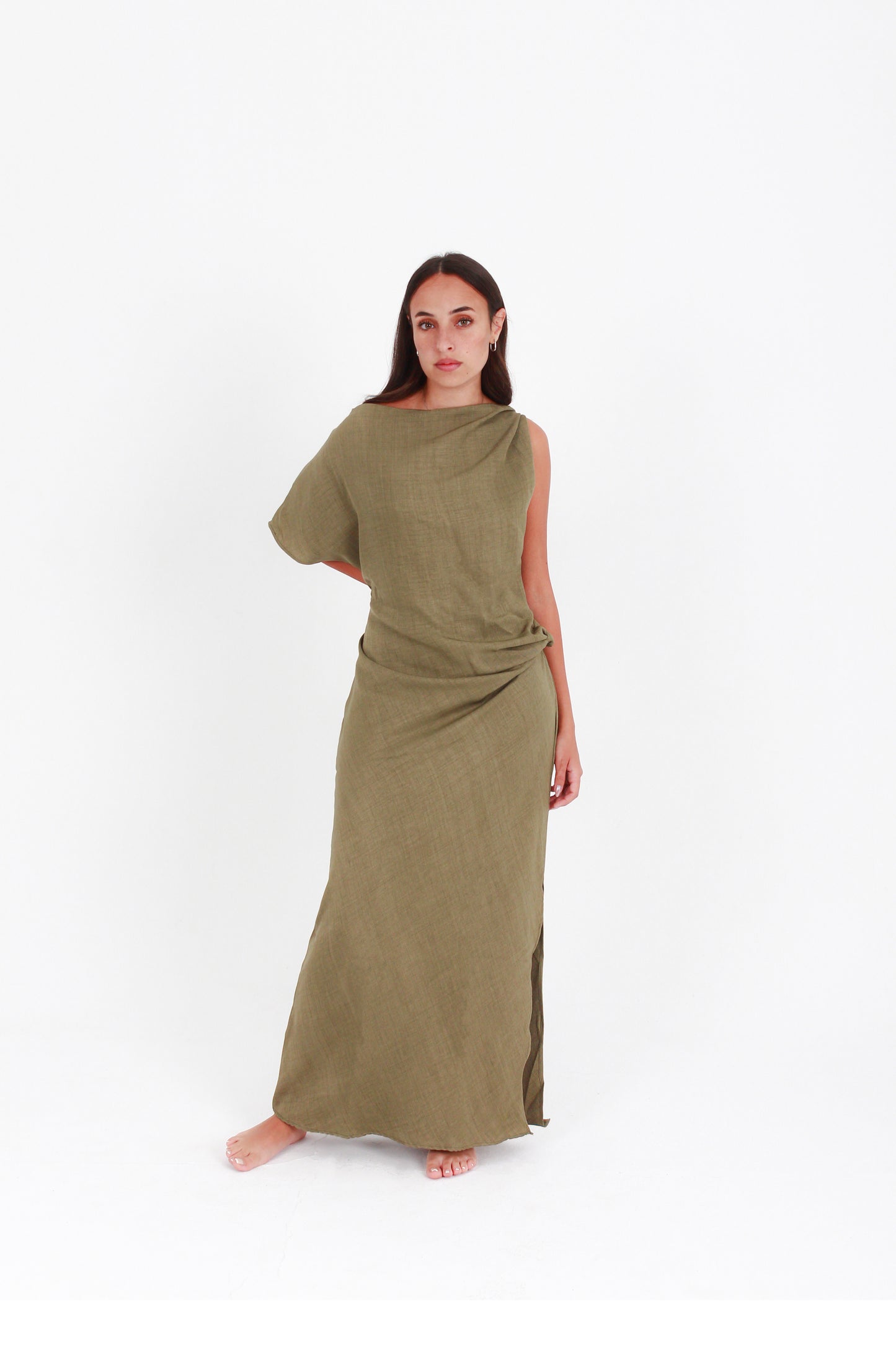 KNOTTED MIDI DRESS