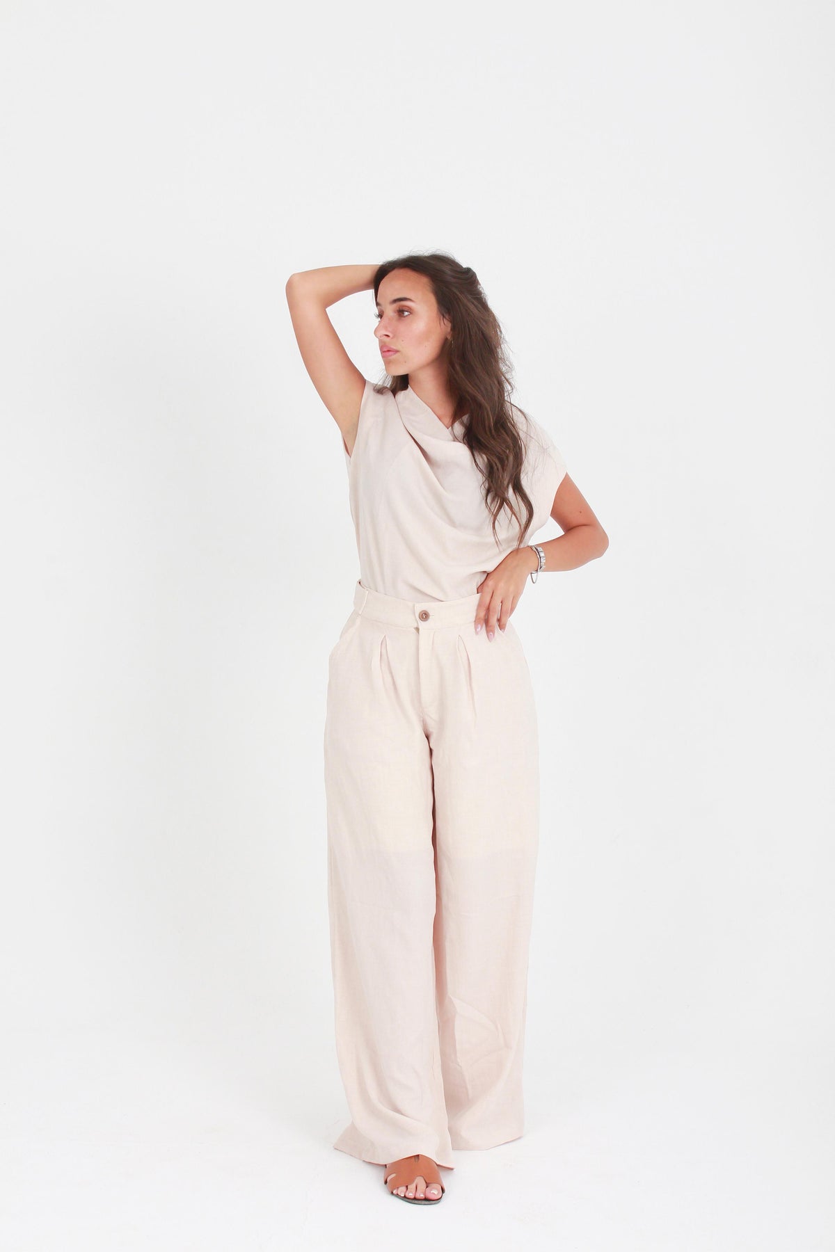 FLOWY LINEN TROUSERS