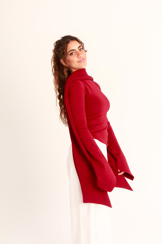 SCARLET SCARF TOP